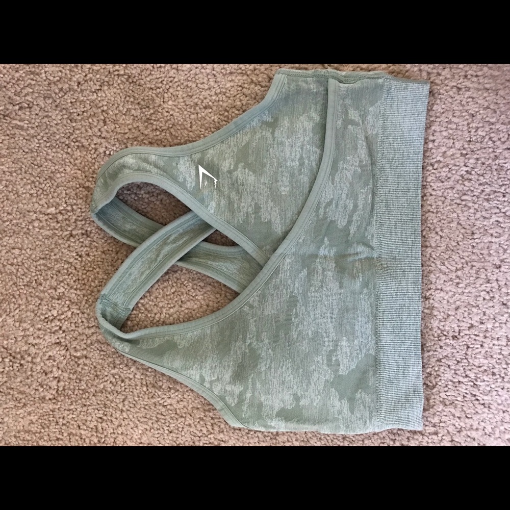 Gymshark Green Camo Sports Bra